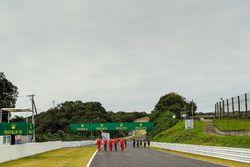 Sebastian Vettel, Ferrari walks the track