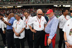 Niki Lauda, Mercedes AMG F1 Fahri Direktörü ve Najib Razak, Malezya Başbakanı