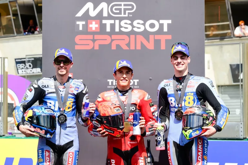 Fermin Aldeguer, Gresini Racing, Alex Marquez, Gresini Racing, Marc Marquez, Ducati Team