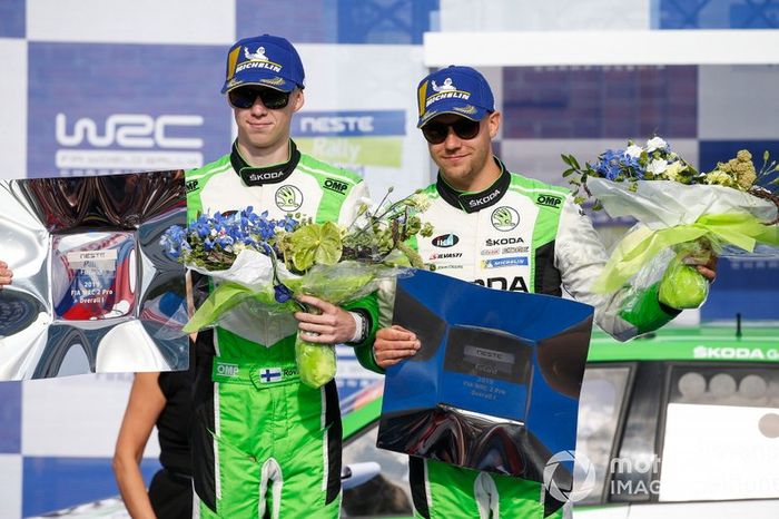 Ganador WCR2 Pro, Kalle Rovanperä, Jonne Halttunen, Skoda Motorsport Skoda Fabia R5