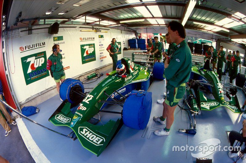 Michael Schumacher, Jordan y Andy Stevenson