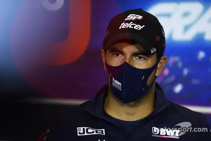 Sergio Pérez, Racing Point, en la conferencia de prensa