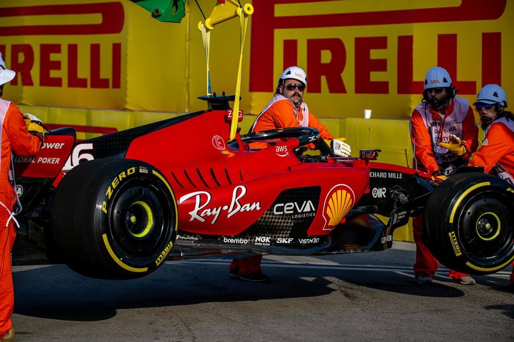 Charles Leclerc: ecco la Ferrari SF-23 dopo il crash in Q3