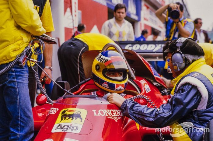Michele Alboreto, Ferrari, con Antonio Tomaini