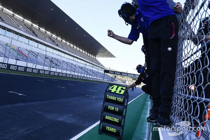 Nota de agradecimiento a Valentino Rossi, Yamaha Factory Racing