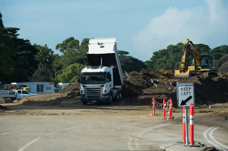 Les travaux aux virages 9 et 10