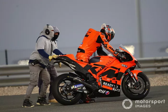 Danilo Petrucci, Red Bull KTM Tech 3  after crash 
