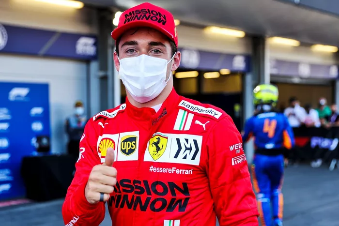Ganador de la pole Charles Leclerc, Ferrari