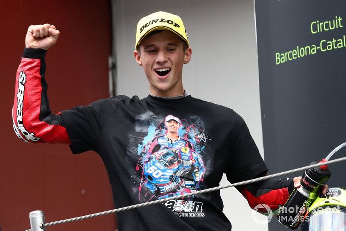 Ganador de la carrera, Sergio Garcia, Aspar Team Moto3