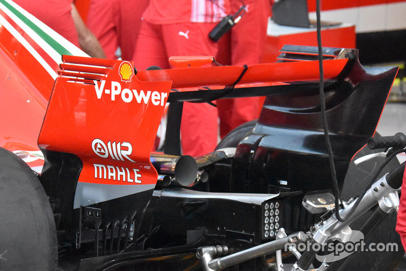 Ferrari SF71H detalle del ala trasera