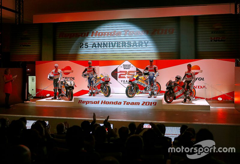 Mick Doohan, Alex Criville, Marc Márquez e Jorge Lorenzo, Repsol Honda Team
