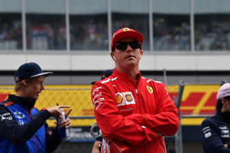 Kimi Raikkonen, Ferrari, durante la drivers parade
