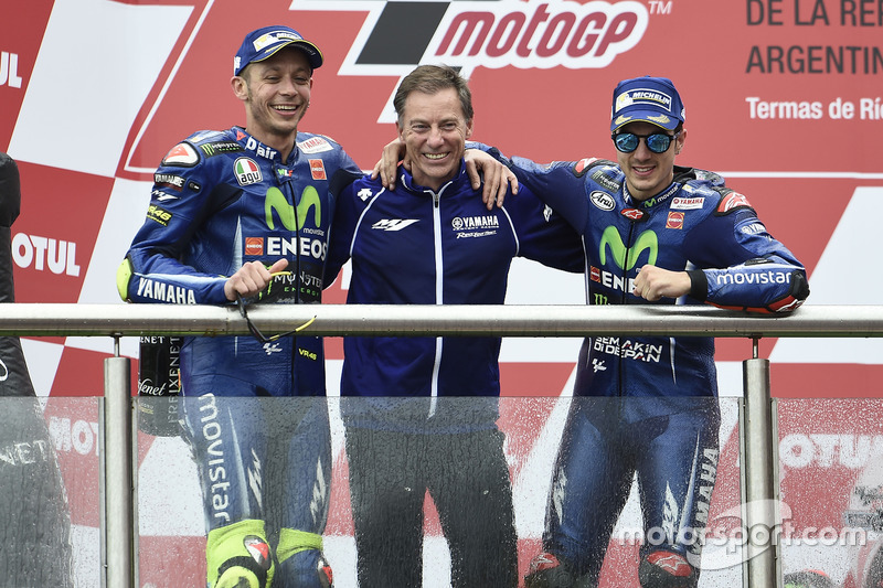 Podium: Second place Valentino Rossi, Yamaha Factory Racing, Lin Jarvis, Yamaha Factory Racing Manag