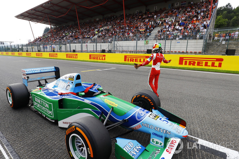 Mick Schumacher drives the Benetton Ford B194