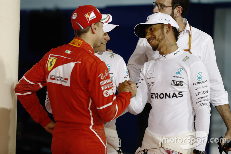 Sebastian Vettel, Valtteri Bottas, Lewis Hamilton