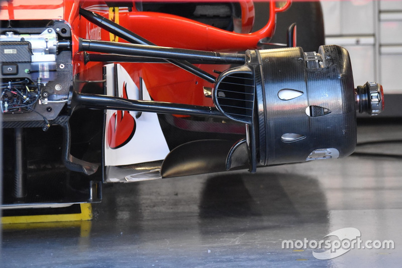 Ferrari SF70-H, detalle del alerón delantero