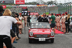 Jenson Button, McLaren en el desfile de pilotos