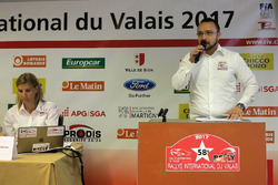 Lionel Muller, présentateur de la conférence de presse, et Corinne Rimet-Baume, secrétaire générale du RIV