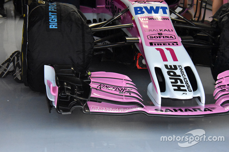 Force India VJM11 detalle del ala frontal