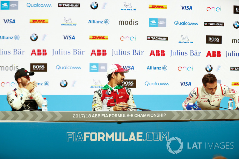 Lucas di Grassi, Audi Sport ABT Schaeffler, wins the Zurich ePrix, with Sam Bird, DS Virgin Racing,
