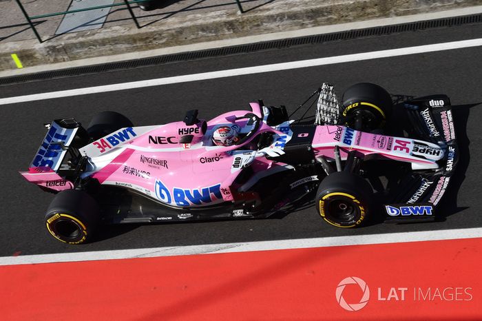 Nicholas Latifi, Force India VJM11, con parrillas aerodinámicas