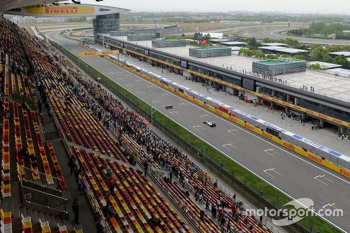 Vista de la parrilla de salida Circuito de Shangai