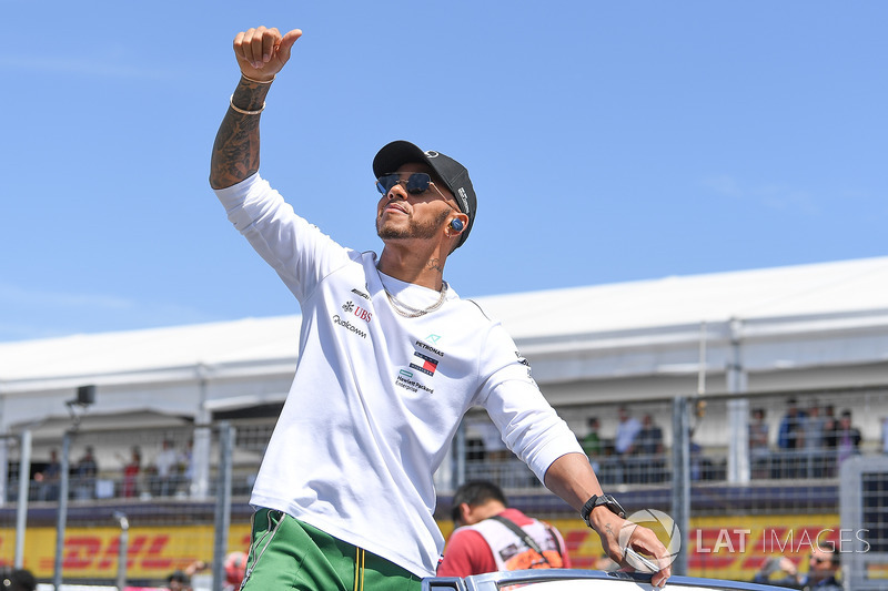 Lewis Hamilton, Mercedes-AMG F1 on the drivers parade