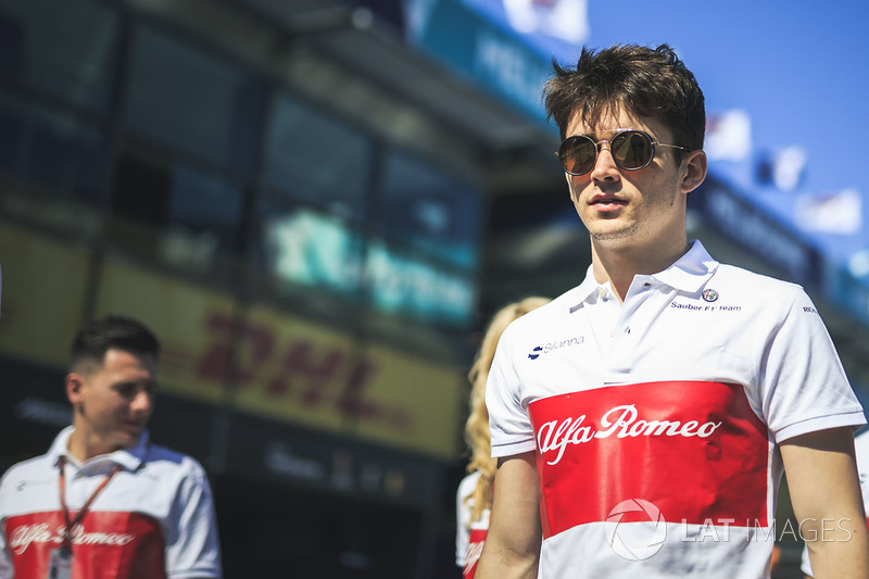 Charles Leclerc, Alfa Romeo Sauber F1 Team walks the track
