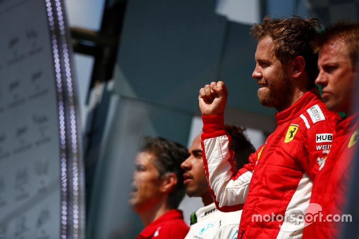 El ganador: Sebastian Vettel, Ferrari 