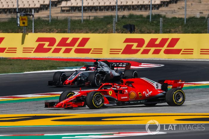 Sebastian Vettel, Ferrari SF71H se va de ancho