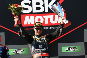 Podium : le vainqueur Jonathan Rea, Kawasaki Racing