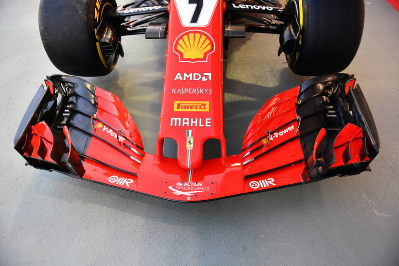 Ferrari SF71H nose and front wing detail