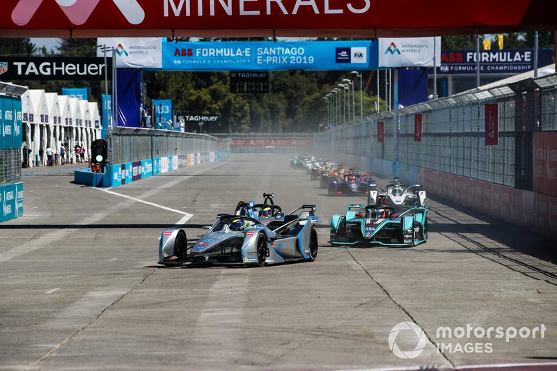 Felipe Massa, Venturi Formula E, Venturi VFE05, Oliver Rowland, Nissan e.Dams, Nissan IMO1, in lotta con Mitch Evans, Jaguar Racing, Jaguar I-Type 3