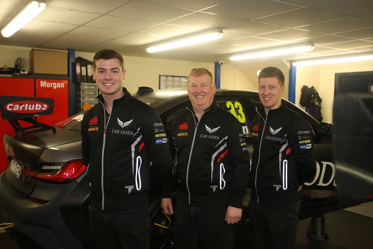 George Gamble (left) with Russell and Adam Morgan