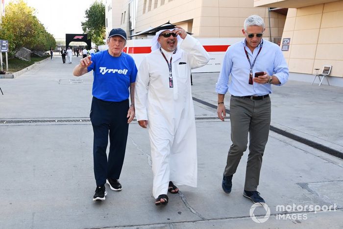 Sir Jackie Stewart with Crown Prince of Bahrain Salman bin Hamad Al Khalifa