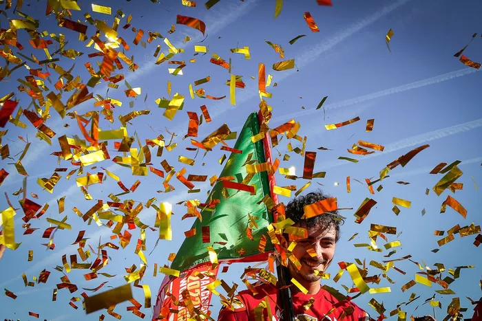 Campeón Francesco Bagnaia, Ducati Team festeja