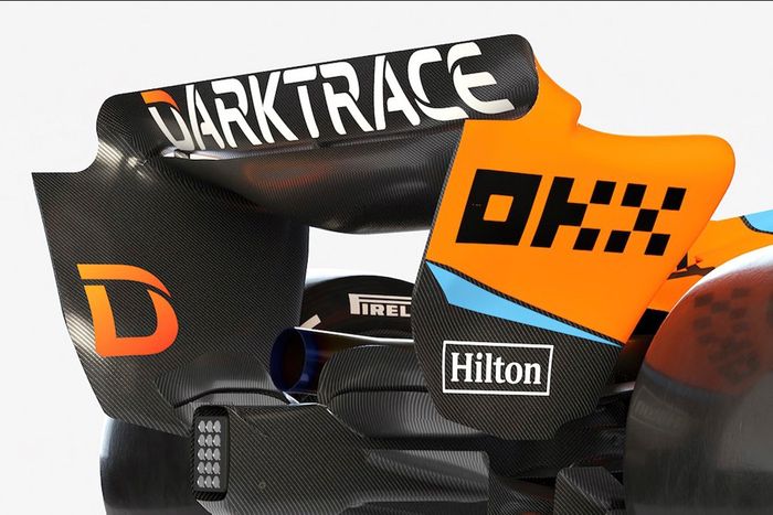 McLaren MCL60, detail rear wing
