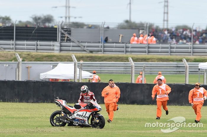 Jorge Lorenzo, Ducati Team, crash