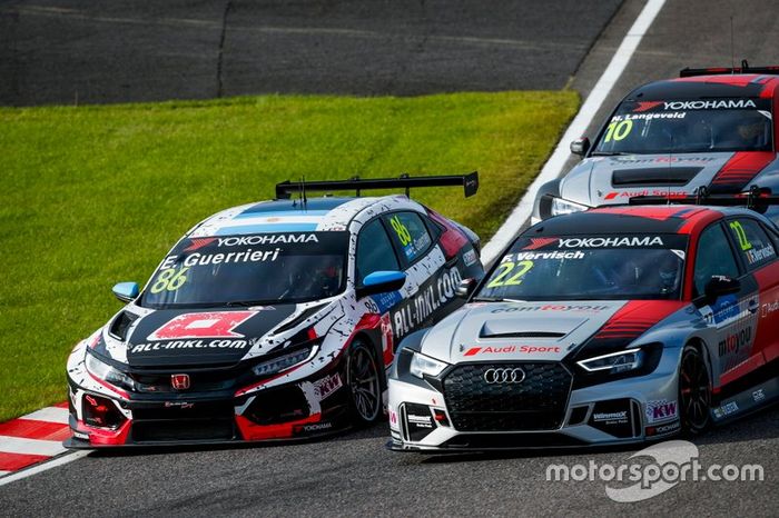 Esteban Guerrieri, ALL-INKL.COM Münnich Motorsport Honda Civic Type R TCR, Frédéric Vervisch, Comtoyou Team Audi Sport Audi RS 3 LMS