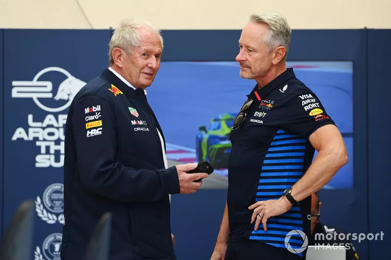 Helmut Marko, consultant, Red Bull Racing, avec Jonathan Wheatley, Team Manager, Red Bull Racing