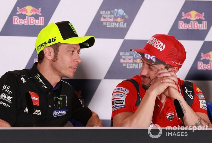 Valentino Rossi, Yamaha Factory Racing, Andrea Dovizioso, Ducati Team