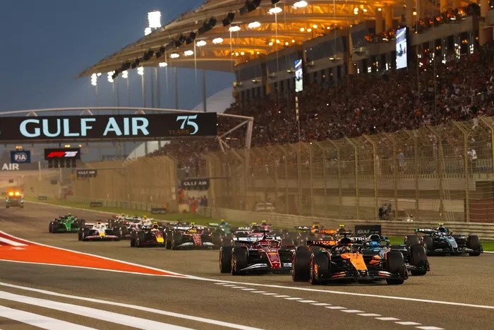 Charles Leclerc, Ferrari, Lando Norris, McLaren, Oscar Piastri, McLaren, George Russell, Mercedes, Andrea Kimi Antonelli, Mercedes