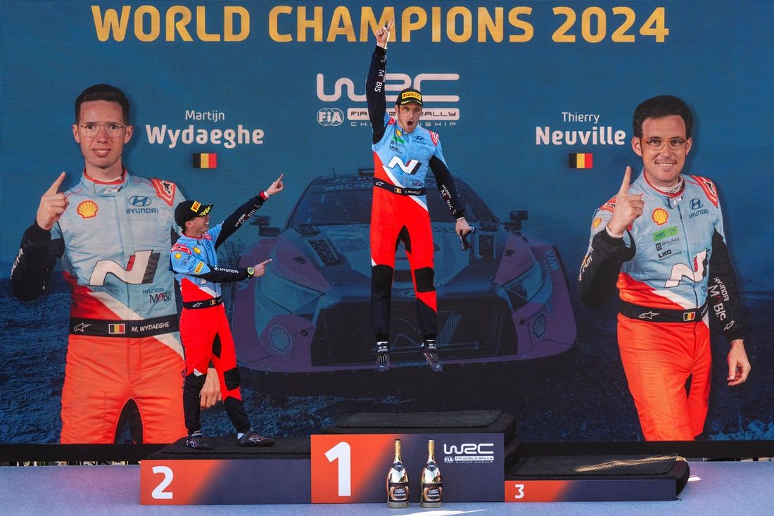 Campeón del Mundo Thierry Neuville, Martijn Wydaeghe, Hyundai World Rally Team Hyundai i20 N Rally1