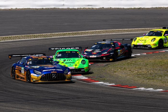 Maro Engel, Mercedes-AMG Team WINWARD Mercedes-AMG GT3, Ayhancan Güven, Manthey EMA Porsche 911 GT3-R, Thierry Vermeulen, Emil Frey Racing Ferrari Ferrari 296 GT3