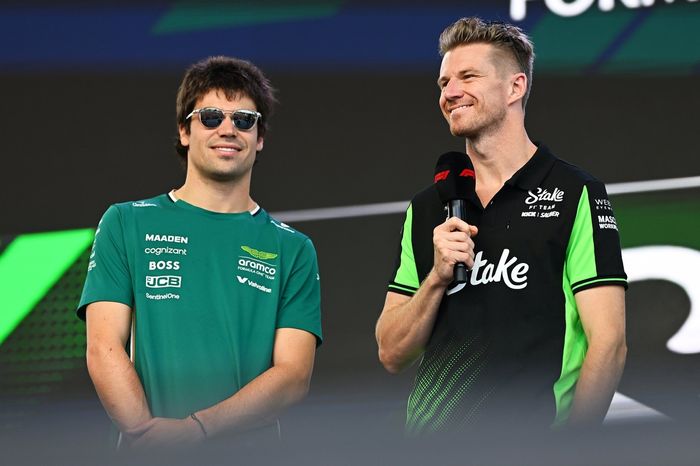 Nico Hulkenberg, Sauber, Lance Stroll, Aston Martin Racing