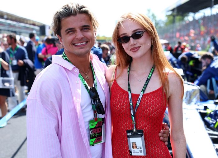 Nikita Kuzmin and Lauren Jaine on the grid.