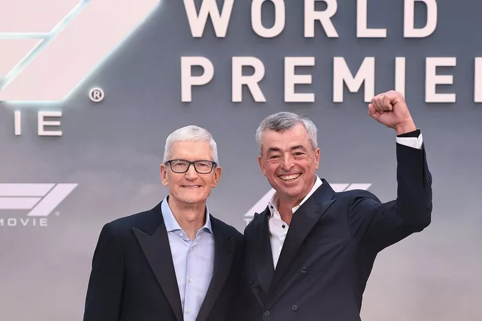 Tim Cook and Eddy Cue at the World Premiere of F1 The Movie