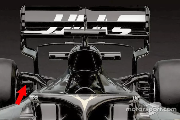 Haas F1 VF-19 arka süspansiyon detay