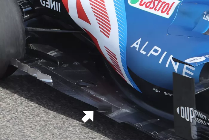Detalle del piso del Alpine A521
