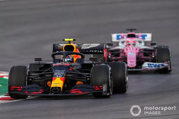 Alex Albon, Red Bull Racing RB16, Sergio Pérez, Racing Point RP20